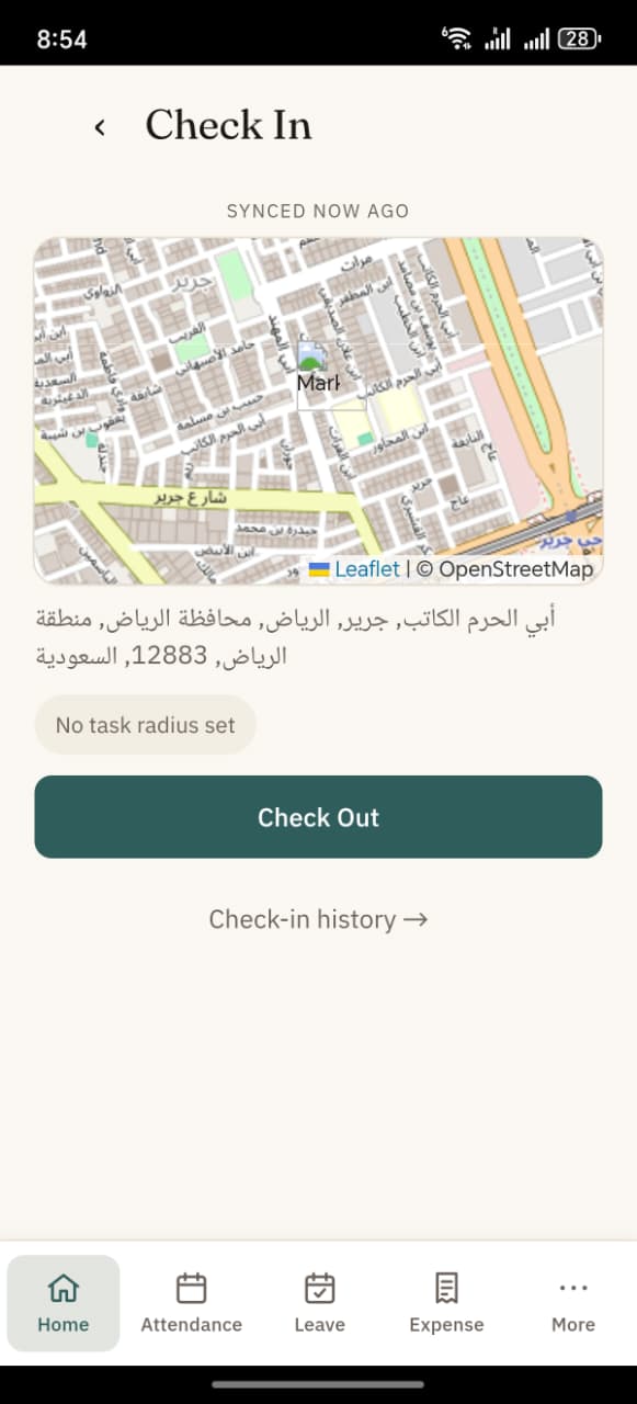 Check-in map